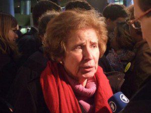 Beate Klarsfeld am 23.1.2008 bei der Eröffnung der Ausstellung “Sonderzüge in den Tod – Die Deportationen mit der Deutschen Reichsbahn” Reichsbahn Holocaust