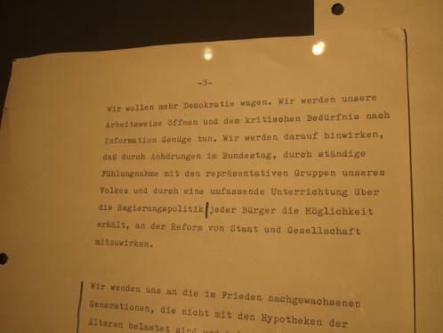"Mehr Demokratie wagen" - Willy Brandts Regierungserklärung 1969