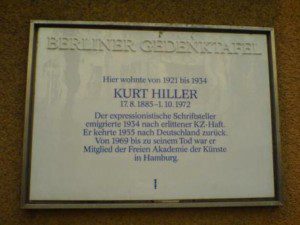 Kurt-Hiller-Gedenktafel an Hillers Geburtshaus