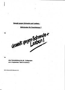 Gewalt gegen Schwule und Lesben - Nährboden für Faschismus? (1989)