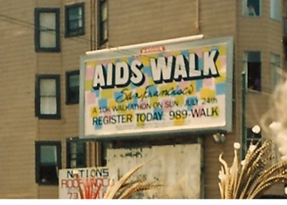 Plakat für den Aids Walk 1988