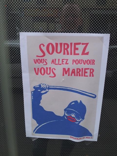 Aides Paris: Homophobes Plakat (Foto: Aides)