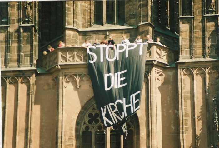 ACT UP Protest Dom zu Frankfurt am Main, 1. September 1991