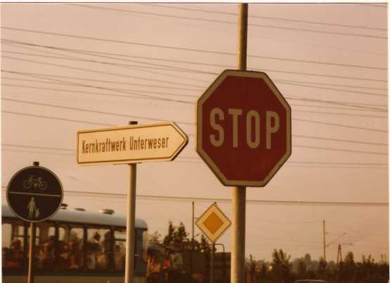 Kernkraftwerk Unterweser Stop (Foto 1981)