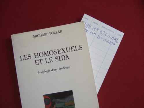 Michael Pollak Les homosexuels et le sida mit Lesezeichen von Untersuchungsterminen Jean Philippe