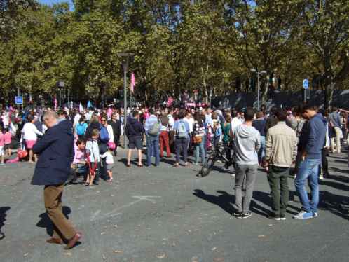 manif pour tous Bordeaux 5.10. 2014: weniger Teilnehmer als erwartet
