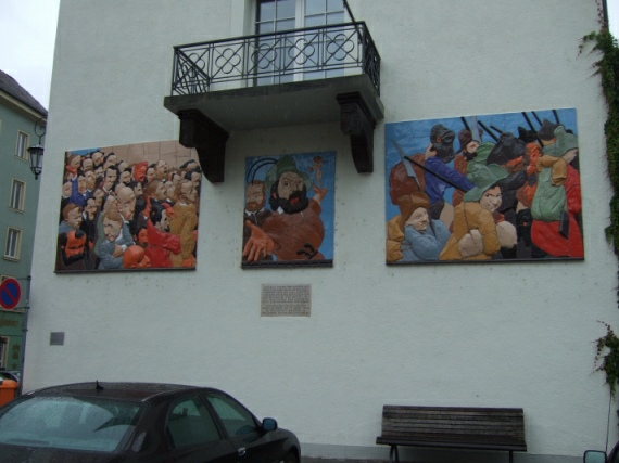 Konstanz, Majolika-Relief Johannes Grützke zur Erinnerung an Friedrich Hecker