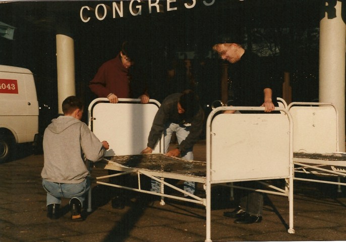 ACT UP beim 3. Deutschen Aids-Kongress 1990 in Hamburg © Foto U.K. Bäcker