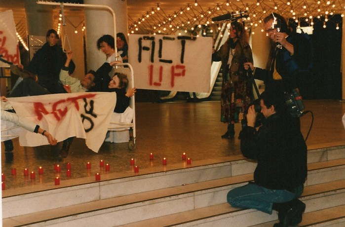 ACT UP beim 3. Deutschen Aids-Kongress 1990 in Hamburg © Foto U.K. Bäcker
