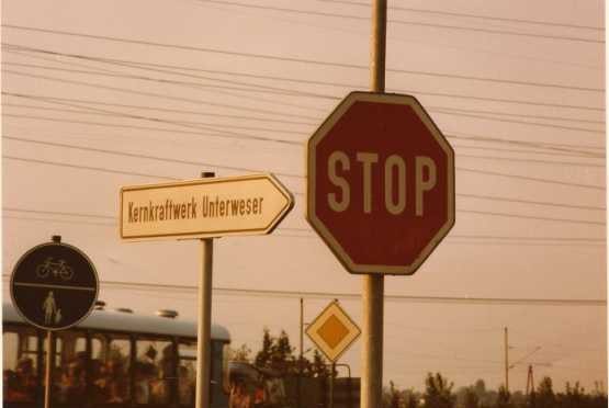 Kernkraftwerk Unterweser Stop (Foto 1981)