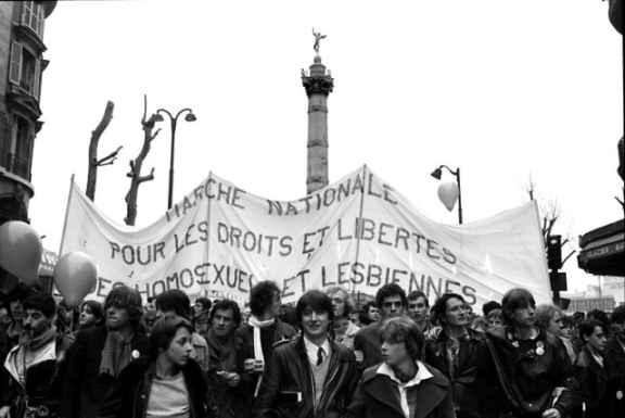 erster CSD in Frankreich - Paris 2. Marche des fiertés gay im Juni 1982, organisiert von der CUARH (Foto: Claude TRUONG NGOC)