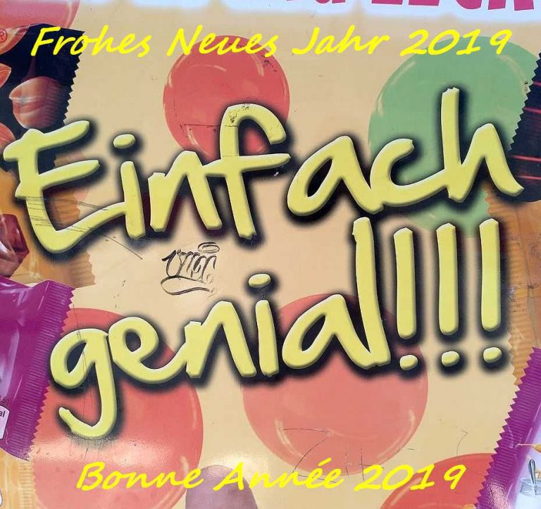 Pros Niejohr ! Frohes Neues Jahr 2019 Bonne Année 2019 2mecs