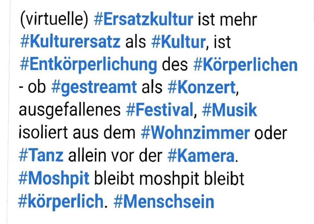 Ersatzkultur und Entkörperlichung