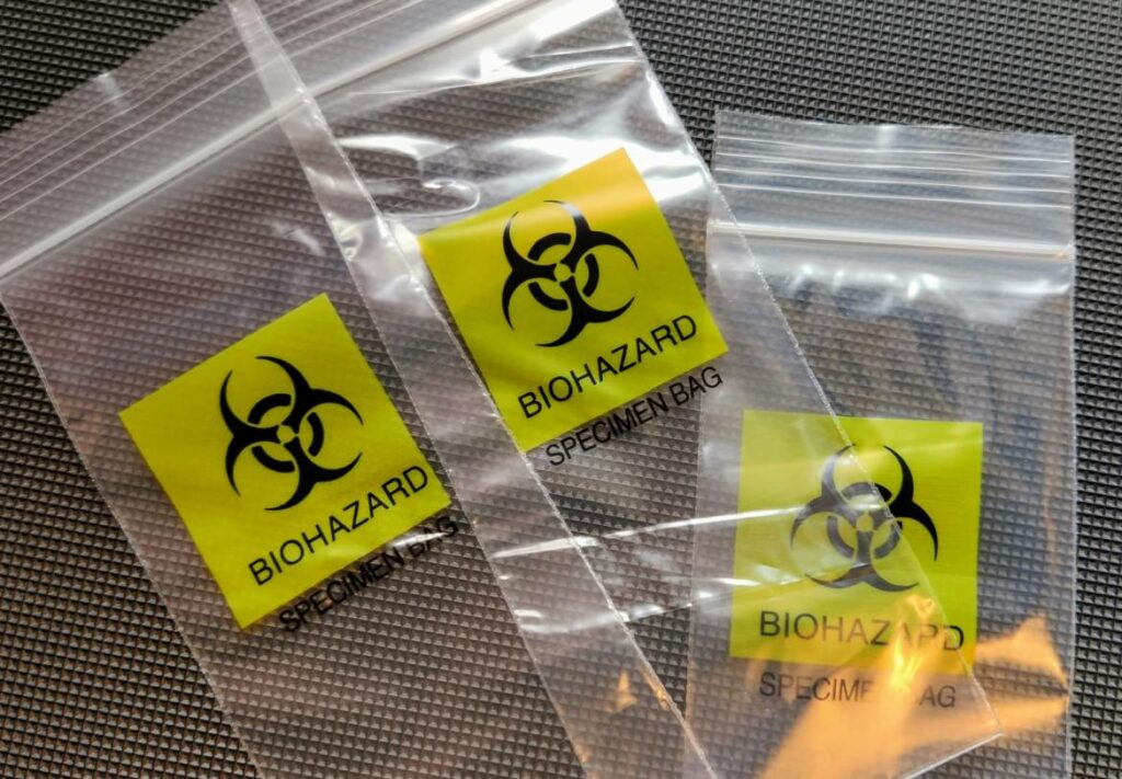 Biohazard Probenbeutel