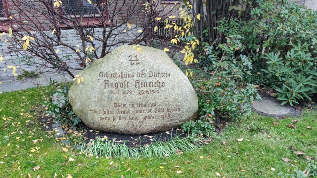 August Hinrichs Geburtshaus Oldenburg Gedenkstein