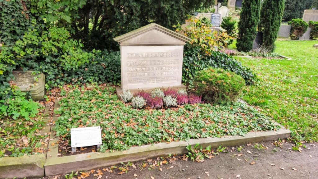 August Hinrichs Grabstätte auf dem Gertrudenfriedhof Oldenburg