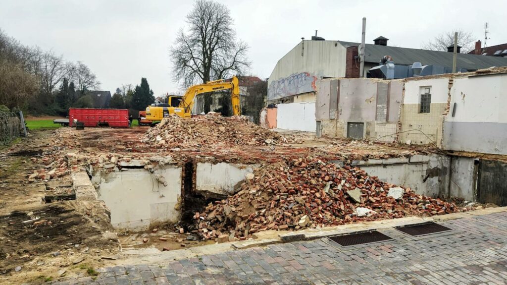 die abgerissene ehemalige Jahnhalle Oldenburg am 19. Januar 2022
