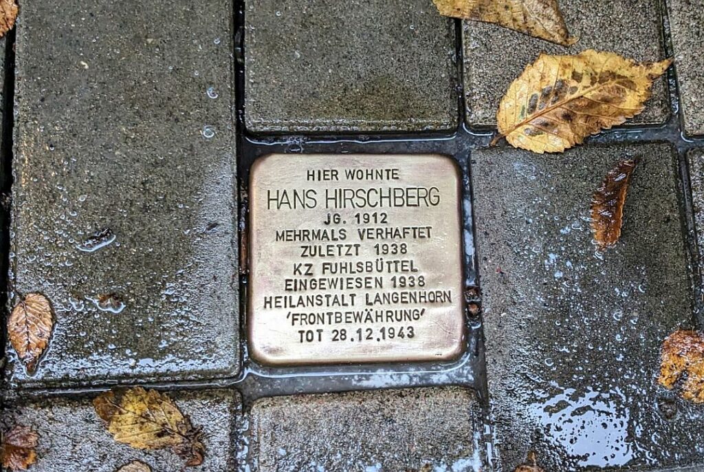 Stolperstein Hans Hirschberg Hamburg St. Pauli