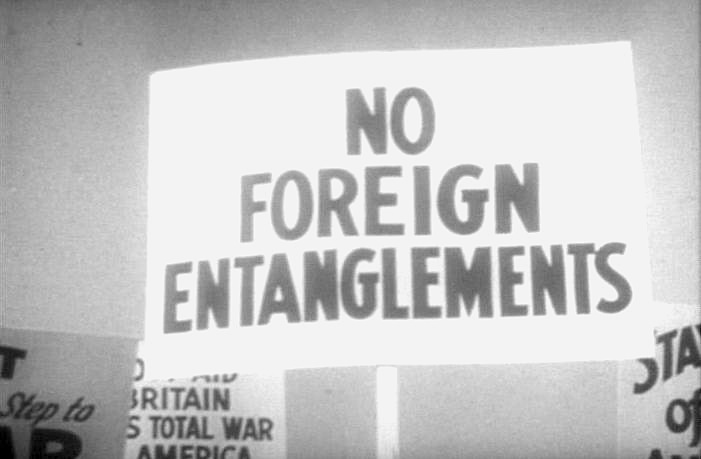 no foreign entanglements - Isolationismus Plaklat gegen den Kriegseintritt der USA 1941